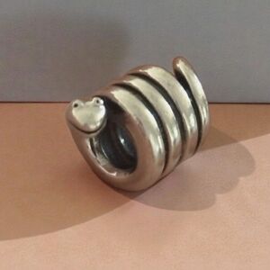 PANDORA "RARE" Sterling Silver Snake Animal Bead Charm Retired 790171